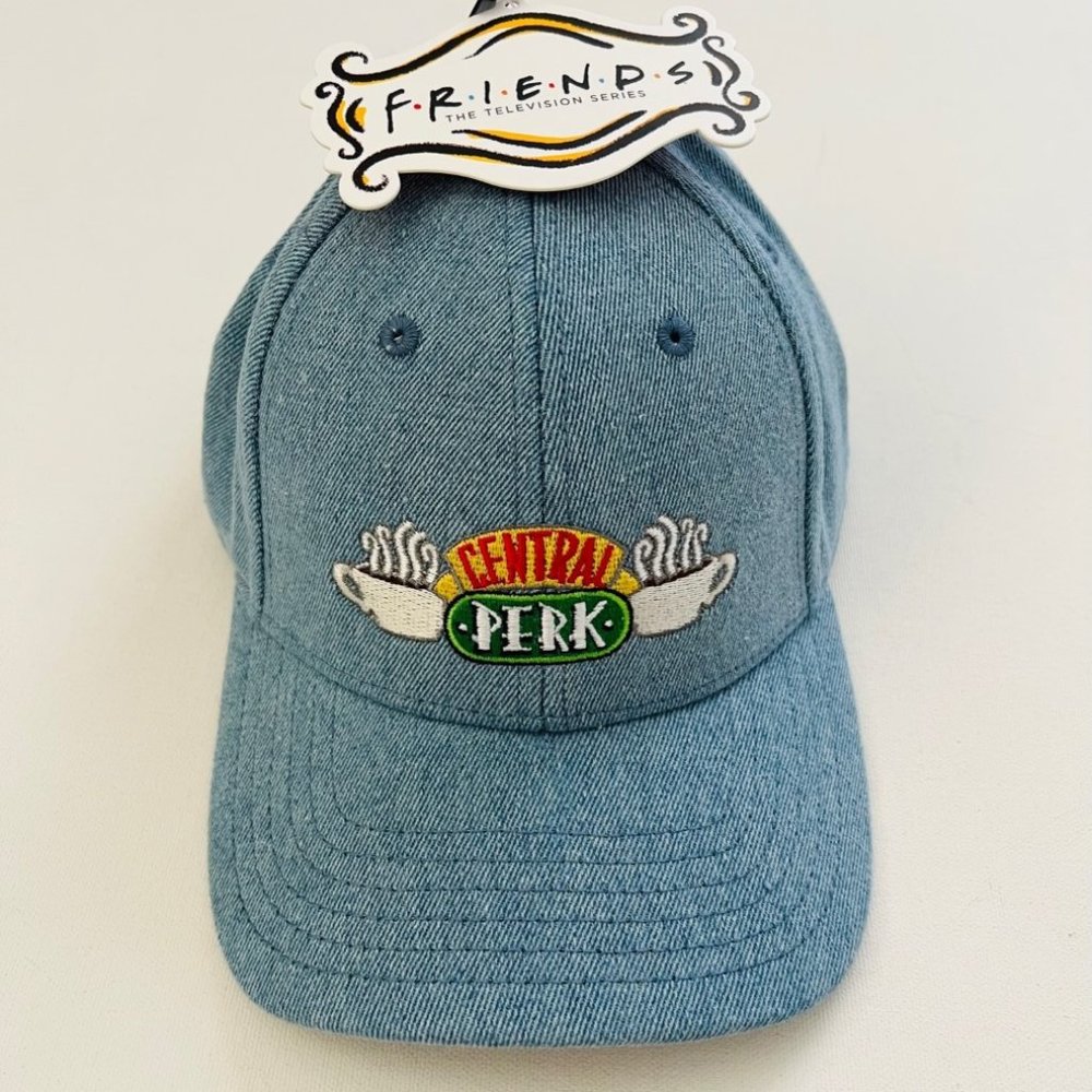 FRIENDS Central Perk Denim Hat Cap Blue Snap Back